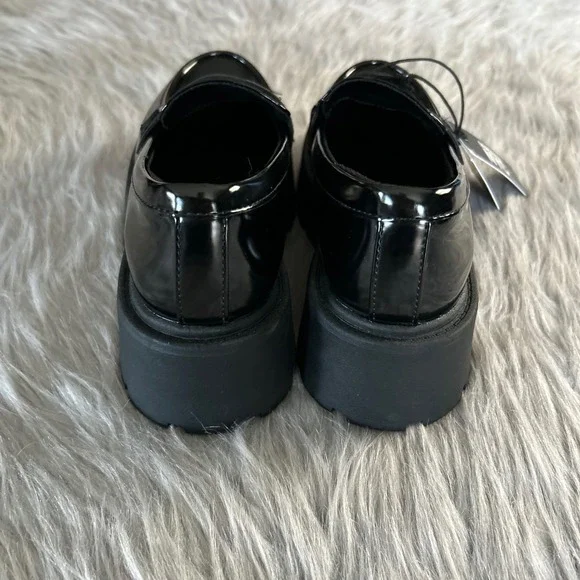 Madden NYC Platform Lug Penny Loafers Womens Size 6 Black Slip On Shoes Loafer - Picture 4 of 7